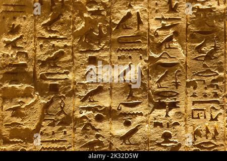 Relief on a tomb in the Valley of the Kings Stock Photo