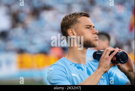 Malmoe, Sweden. 18th, August 2022. Felix Beijmo of Malmö FF seen before the UEFA Europa League qualification match between Malmö FF and Sivasspor at Eleda Stadion in Malmö. (Photo credit: Gonzales Photo - Joe Miller).