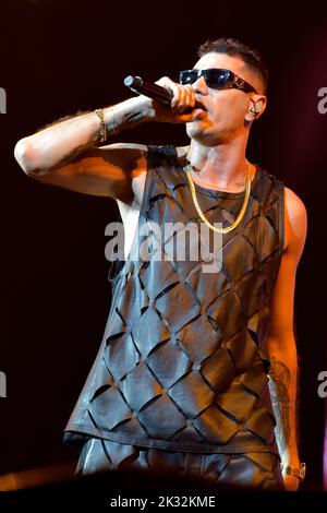 The italian rapper Marracash – pseudonym of Fabio Bartolo Rizzo ...