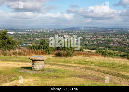 View from Werneth Low country park near Hyde in Tameside, Greater Manchester. Stock Photo