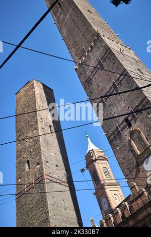 Twin Towers Bologna Italy Stock Photo