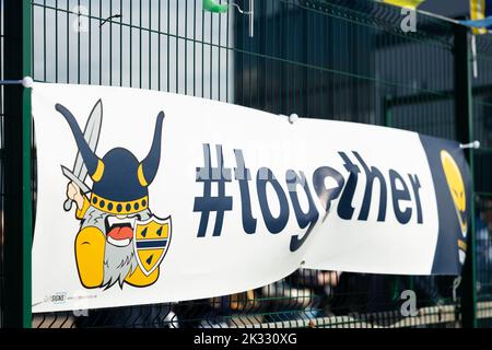 Worcester, UK. 24th Sep, 2022. A banner saying #Together during the Gallagher Premiership match Worcester Warriors vs Newcastle Falcons at Sixways Stadium, Worcester, United Kingdom, 24th September 2022 (Photo by Nick Browning/News Images) in Worcester, United Kingdom on 9/24/2022. (Photo by Nick Browning/News Images/Sipa USA) Credit: Sipa USA/Alamy Live News Stock Photo