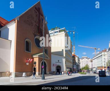 Wien, Vienna: Capuchin Church and Imperial Crypt at square Neuer Markt in 01. Old Town, Wien, Austria Stock Photo