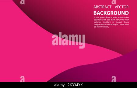 A template in vibrant pink tones with editable title and text space below Stock Vector