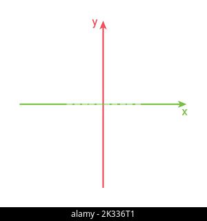 The cartesian plane in mathematics Stock Vector