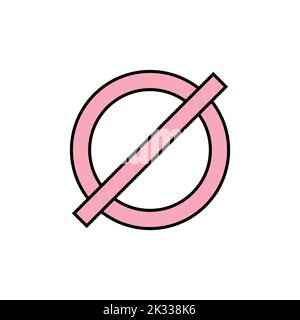 Empty set or null set or slashed zero icon symbol in mathematics Stock Vector