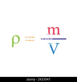 the density formula in chemistry Stock Vector