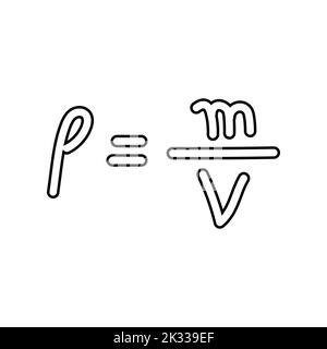 the density formula in chemistry Stock Vector