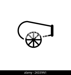 cannon icon vector illustration on white background. Stock Vector