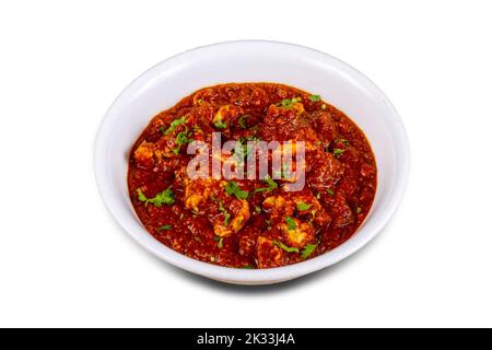 Spicy red mutton bheja or brain curry. Goan style bheja or brain vindaloo. Butter bheja or brain Makhani curry roast hot and spicy gravy dish Dhaba Pu Stock Photo