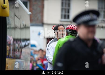 Wallingford Olympic Torch Procession, July 10th 2012 Stock Photo