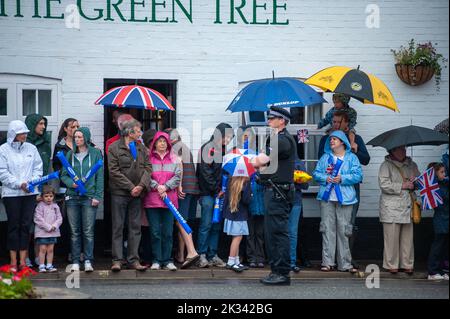 Wallingford Olympic Torch Procession, July 10th 2012 Stock Photo