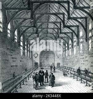 Westminster School London 19th Century illustration founded by Westminster Benedictines before the 1066. Stock Photo