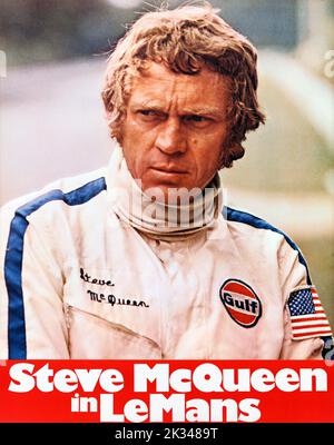 Le Mans is a 1971 film depicting a fictional 24 Hours of Le Mans auto race starring Steve McQueen and directed by Lee H. Katzin. Stock Photo