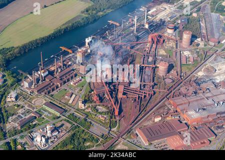 Aerial view of the Salzgitter AG steelworks, Lower Saxony, Germany Stock Photo