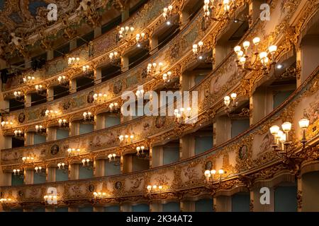 Interior view, theatre, Teatro La Fenice, Venice, Veneto, Italy Stock Photo