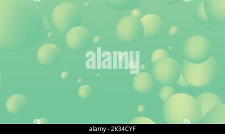 Floating bubbles halftone graphic. Fluid and spheres dot design. Stock Vector