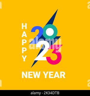 2023 new year bright banner. Stock Vector