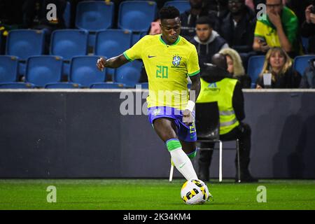 Vinicius JR of Brazil during the International Friendly football match between Brazil and Ghana on September 23, 2022 at Oceane Stadium in Le Havre, France - Photo: Matthieu Mirville/DPPI/LiveMedia Stock Photo