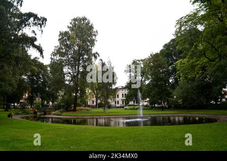 Oslo, Norway, September 2022: Palace Park surrounding the Royal Palace in Oslo. Stock Photo