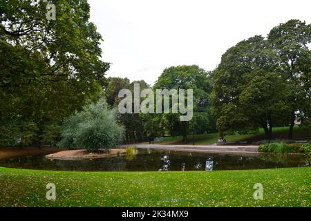 Oslo, Norway, September 2022: Palace Park surrounding the Royal Palace in Oslo. Stock Photo