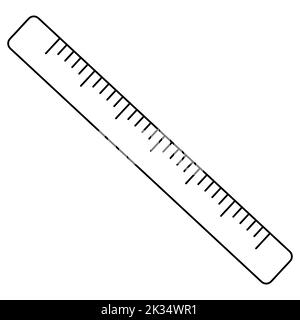 Drawing Ruler to straight lines and measuring lengths are made from ...