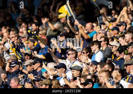 Worcester, UK. 24th Sep, 2022. Worcester Warriors supporters during the Gallagher Premiership match Worcester Warriors vs Newcastle Falcons at Sixways Stadium, Worcester, United Kingdom, 24th September 2022 (Photo by Nick Browning/News Images) in Worcester, United Kingdom on 9/24/2022. (Photo by Nick Browning/News Images/Sipa USA) Credit: Sipa USA/Alamy Live News Stock Photo