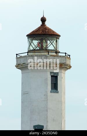 Point Wilson Lighthouse, Fort Worden State Park, Washington Stock Photo