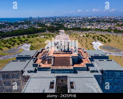 Beautiful aerial view of the Colon Lighthouse in Santo Domingo Dominican Republic Stock Photo