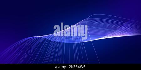 Abstract background of lines or fibers connection with copy or design space. Bid data or block chain concept. Stock Photo