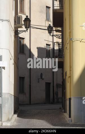 old street in Corleone, Western Sicily, Italy Stock Photo