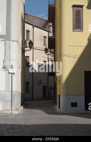 old street in Corleone, Western Sicily, Italy Stock Photo