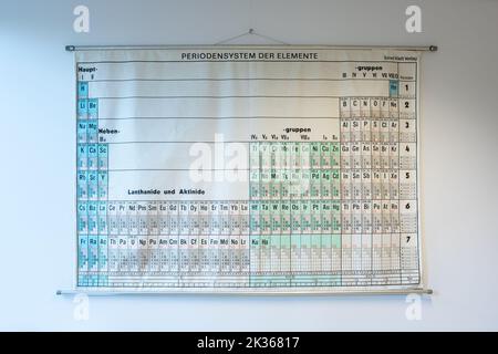 Periodic table of elements abstract physics scientific concept Stock ...