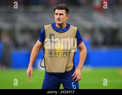 England's Harry Maguire during the UEFA Nations League match at the San Siro, Milan, Italy Stock Photo