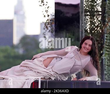 New York, NY, USA. 24th Sep, 2022. Rosalía on stage for Global Citizen Festival Concert 2022 NYC, The Great Lawn, Central Park, New York, NY September 24, 2022. Credit: Kristin Callahan/Everett Collection/Alamy Live News Stock Photo