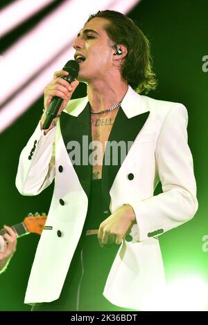 New York, NY, USA. 24th Sep, 2022. Maneskin on stage for Global Citizen Festival Concert 2022 NYC, The Great Lawn, Central Park, New York, NY September 24, 2022. Credit: Kristin Callahan/Everett Collection/Alamy Live News Stock Photo