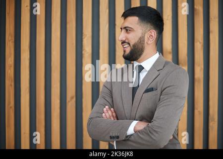 Portrait of successful young businessman in office Stock Photo