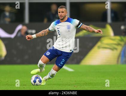 23 Sep 2022 - Italy v England - UEFA Nations League - Group 3 - San Siro  England's Kyle Walker during the UEFA Nations League match against Italy. Picture : Mark Pain / Alamy Live News