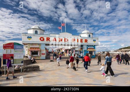The Grand Pier, Weston Super Mare, North Somerset, England, UK Stock Photo