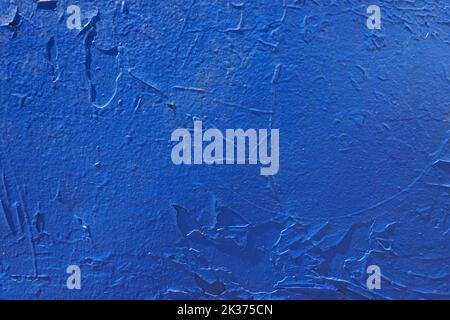 Blue painted and weathered metal floor, background Stock Photo