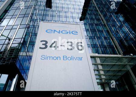 Brussels, Belgium. 25th Sep, 2022. Exterior view of building of French gas and power group Engie company in Brussels, Belgium on September 25, 2022. Credit: ALEXANDROS MICHAILIDIS/Alamy Live News Stock Photo