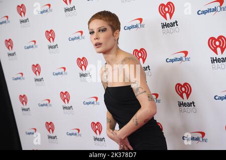 Las Vegas, United States. 24th Sep, 2022. Halsey arrives for the iHeartRadio Music Festival at T-Mobile Arena in Las Vegas, Nevada on Saturday, September 24, 2022. Photo by James Atoa/UPI Credit: UPI/Alamy Live News