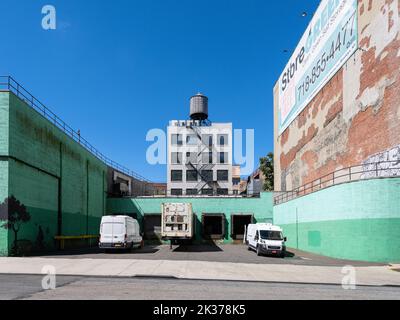 Industrial buildings near Brooklyn Navy Yard Stock Photo