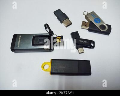 different types of usb,usb,usb stick,usb flash dribe,usb compter,usb laptop,usb hub,usb drive,usb storage Stock Photo