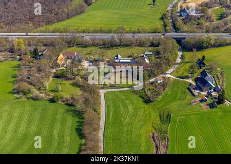 Aerial view, Johanna Russ House children's home in Westherbede, Witten, Ruhr area, North Rhine-Westphalia, Germany, DE, Europe, Children's home, Aeria Stock Photo