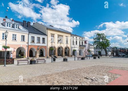 Krosno, Poland - June 12, 2022: Market square in Krosno. Stock Photo