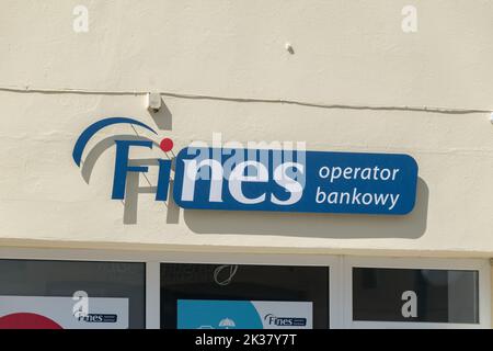Krosno, Poland - June 12, 2022: Logo and sign of Fines. Stock Photo