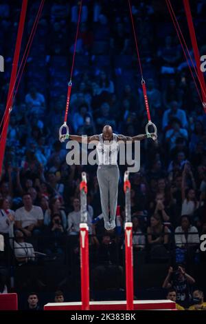 Paris, France. 25th Sep, 2022. Paris, France, September 25th 2022 prior to the Artistic Gymnastics FIG World Cup Challenge in the Accor Arena in Paris, France Dan O' Connor (Dan O' Connor/SPP) Credit: SPP Sport Press Photo. /Alamy Live News Stock Photo