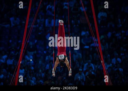 Paris, France. 25th Sep, 2022. Paris, France, September 25th 2022 prior to the Artistic Gymnastics FIG World Cup Challenge in the Accor Arena in Paris, France Dan O' Connor (Dan O' Connor/SPP) Credit: SPP Sport Press Photo. /Alamy Live News Stock Photo