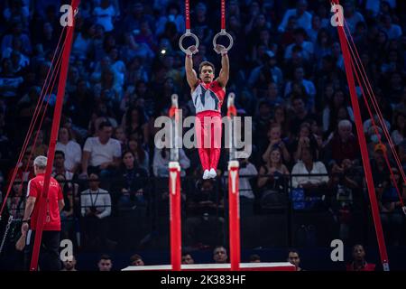 Paris, France. 25th Sep, 2022. Paris, France, September 25th 2022 prior to the Artistic Gymnastics FIG World Cup Challenge in the Accor Arena in Paris, France Dan O' Connor (Dan O' Connor/SPP) Credit: SPP Sport Press Photo. /Alamy Live News Stock Photo